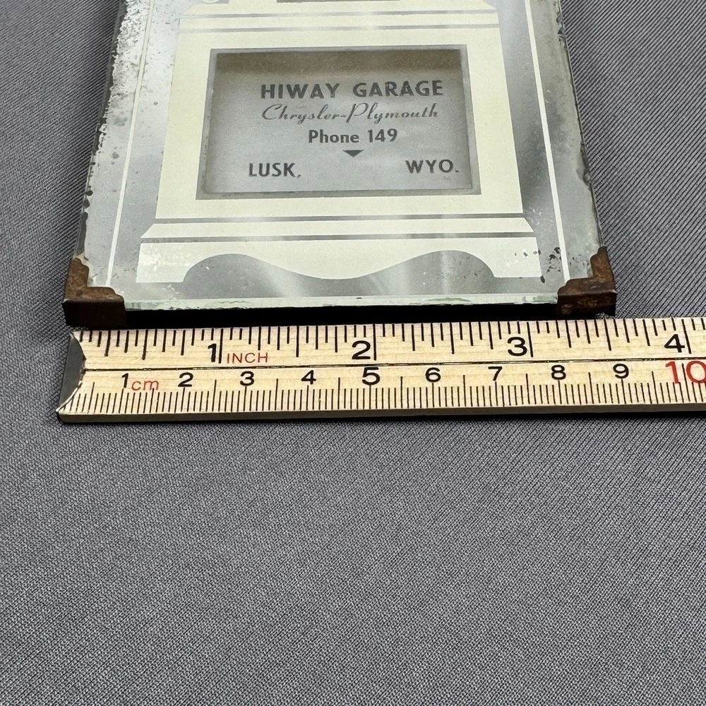 HiWay Garage,Chrysler Plymouth - Lush, WY Clock Mirror Advertising piece vintage